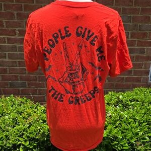 Bella Canvas Red People Give Me The Creeps Tee Size M